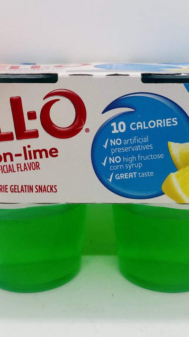 Jell-o lemon-lime Gelatin snacks  (356g.)