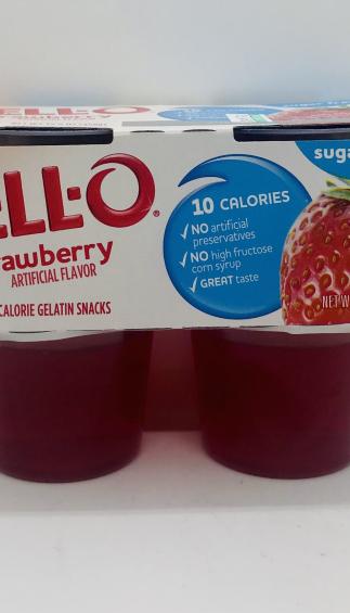 Jell-O Strawberry gelatin snacks Sugar free (356g.)