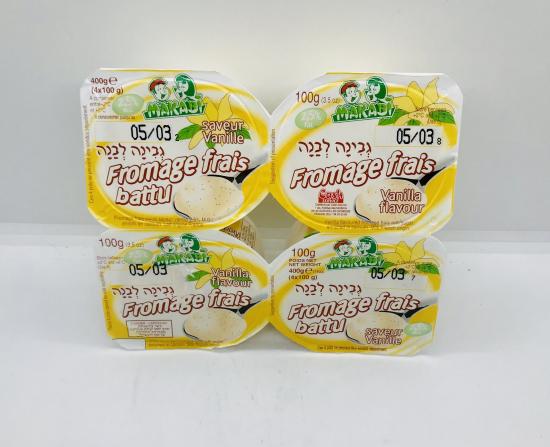 Makabi Fromage Fris Battu Vanilla 4x100g.