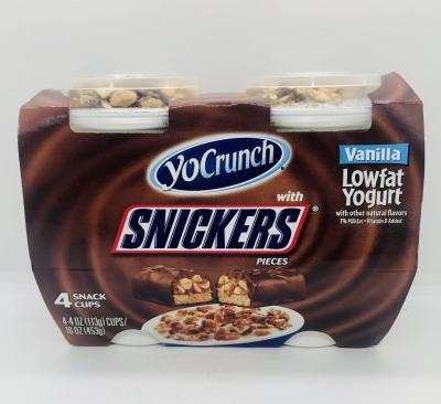 Yo Crunch Snickers Vanilla 4 snack cups