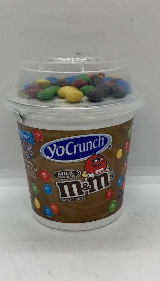 Yo Crunch M&M's Lowfat yogurt Vanilla 6 OZ