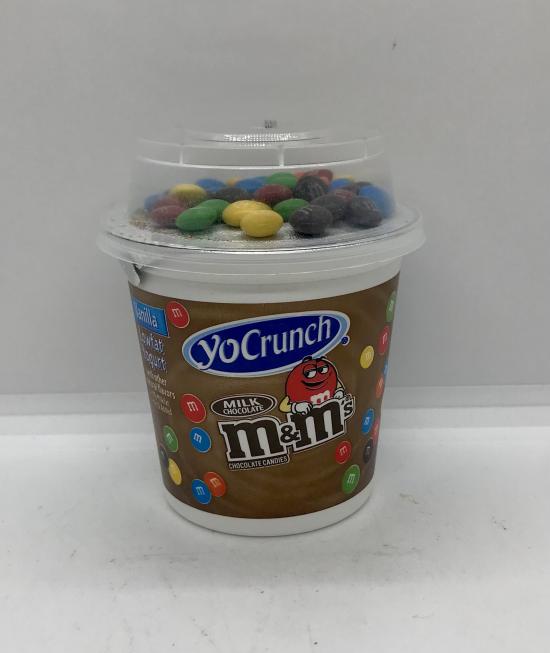 Yo Crunch M&M's Lowfat yogurt Vanilla 6 OZ