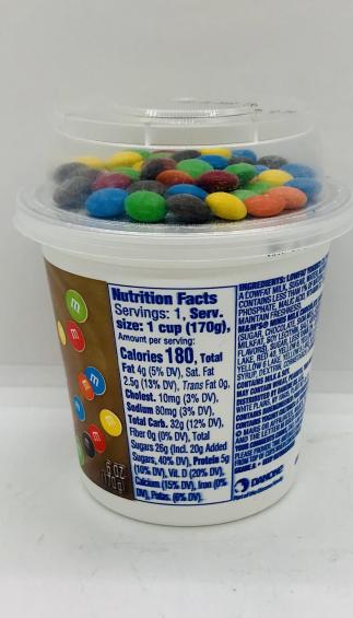 Yo Crunch M&M's Lowfat yogurt Vanilla 6 OZ