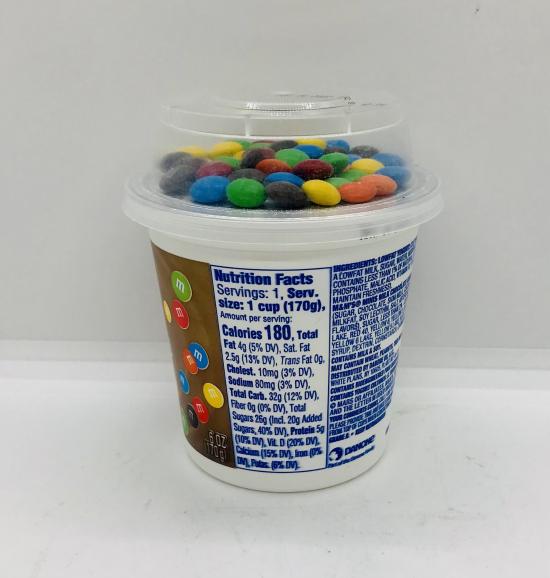 Yo Crunch M&M's Lowfat yogurt Vanilla 6 OZ