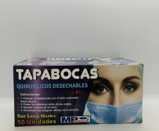 Tapabocas MP Health Ear Loop Masks 50pcs