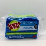 Scotch Brite Non Scratch Scrub Sponges 3 scrub sponges