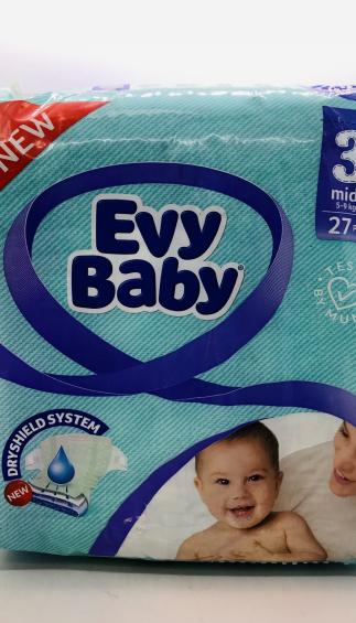 Evy Baby (3) 27 Diapers