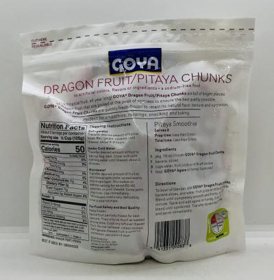 Goya Dragon Fruit Pitaya Chunks Fresh Frozen 454g