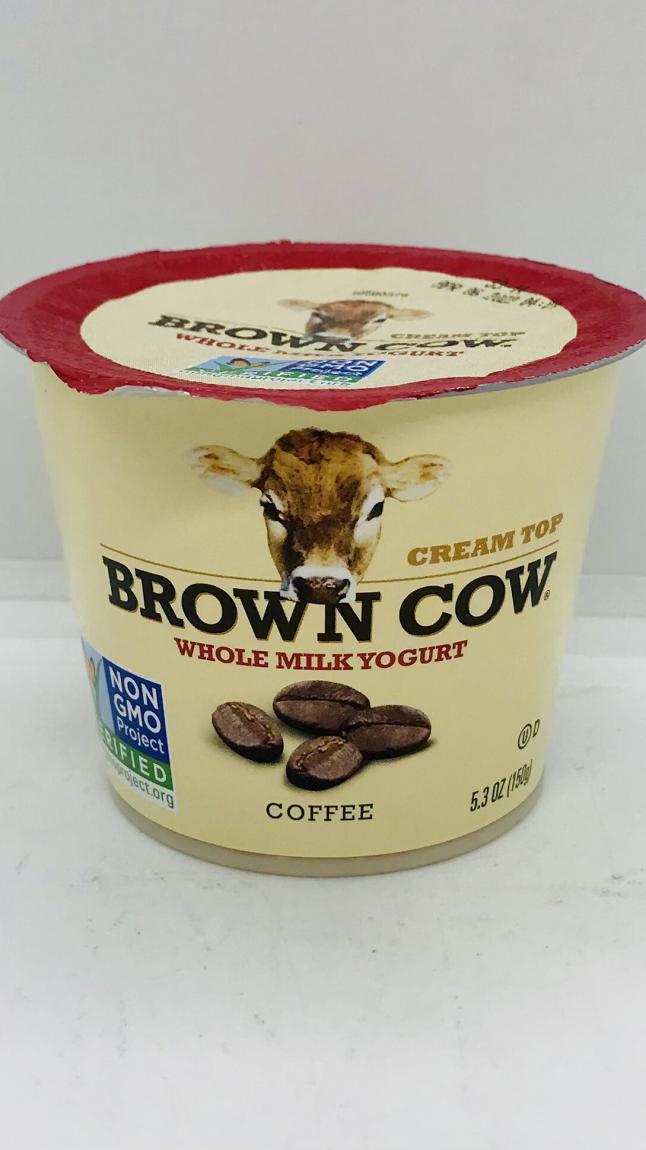 Brown Cow whole milk yogurt coffee 5.3 OZ