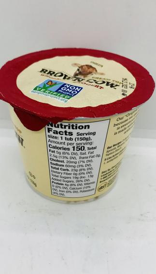 Brown Cow whole milk yogurt Apricot Mango 5.3 OZ