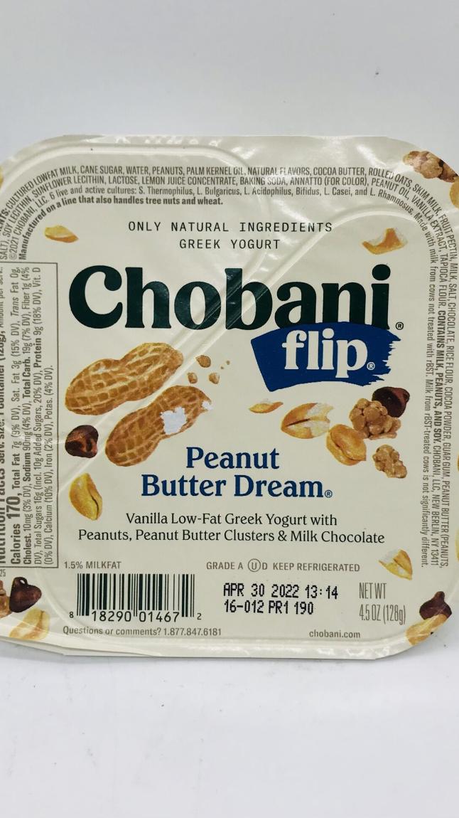 Chobani Flip Peanut butter dream 4.5 OZ