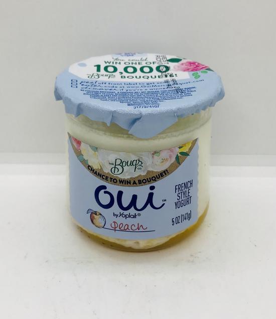 OUI by Yoplait peach yogurt 5 OZ