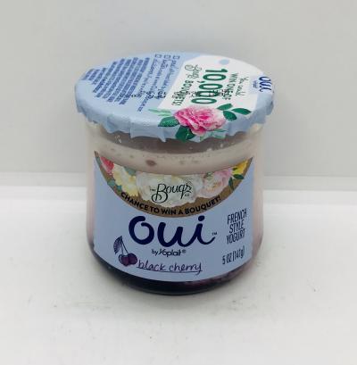 OUI by Yoplait black cherry yogurt 5 OZ