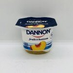 Dannon peach lowfat yogurt 5.3 OZ