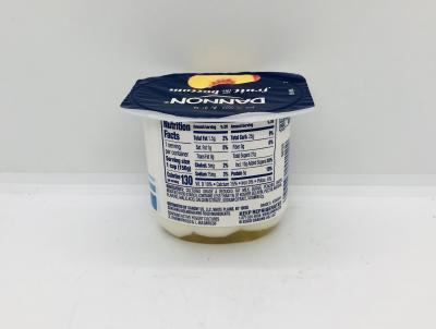 Dannon peach lowfat yogurt 5.3 OZ