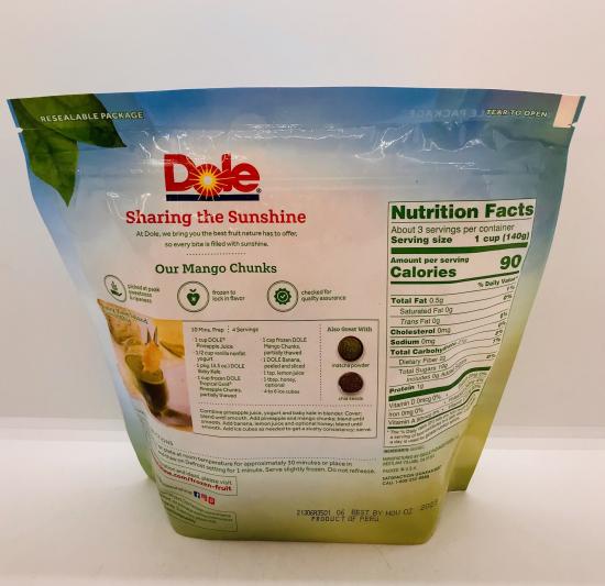 Dole Mango Chunks Keep Frozen 454g