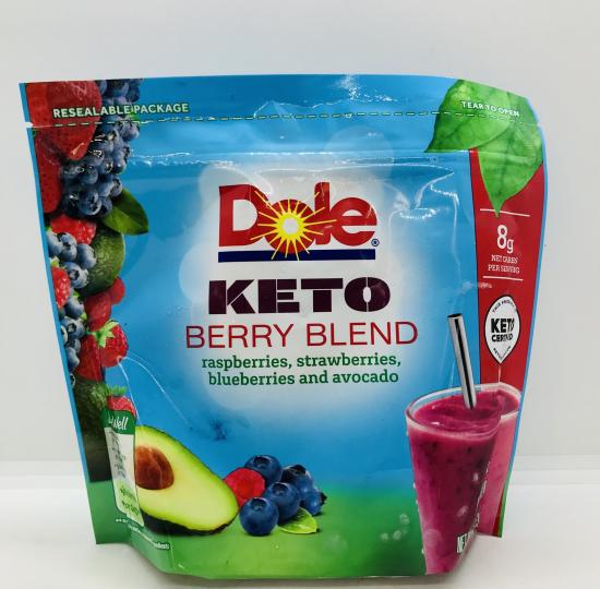 Dole Keto Berry Blend Raspberries, Strawberries, Blueberries & Avocado Keep Frozen 340g