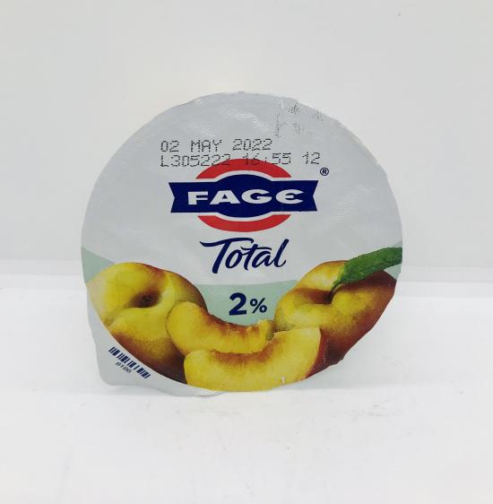 Fage yogurt 2% peach 150g.