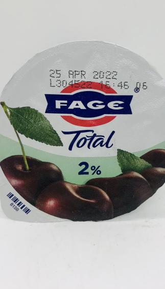 Fage yogurt 2% black cherry 150g.