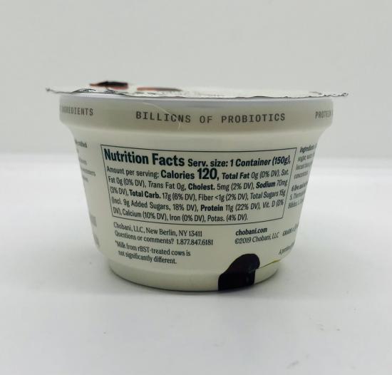 Chobani Greek Yogurt Black Cherry 150g.