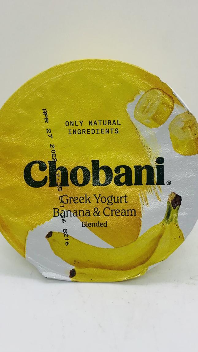 Chobani Greek Yogurt Banana & Cream 150g.