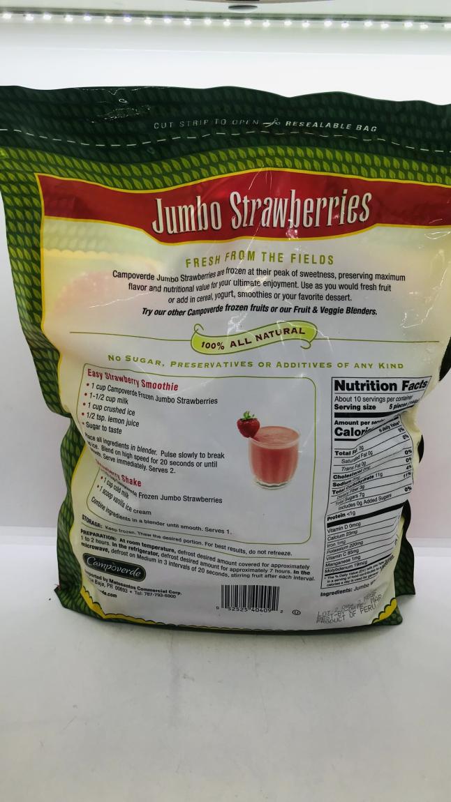 Compoverde Jumbo Strawberries Keep Frozen 1.36kg