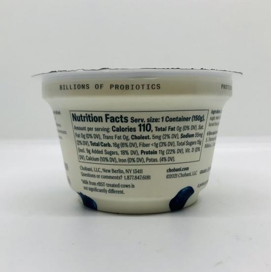 Chobani Greek Yogurt Blueberry 150g.