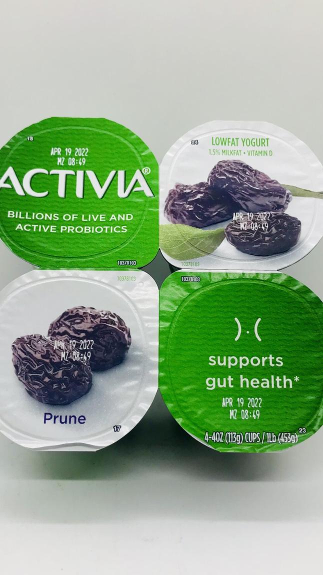 Activia lowfat prune yogurt 113g x 4