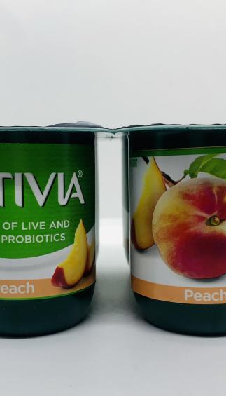 Activia lowfat peach yogurt 113g x 4