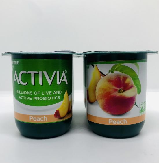 Activia lowfat peach yogurt 113g x 4