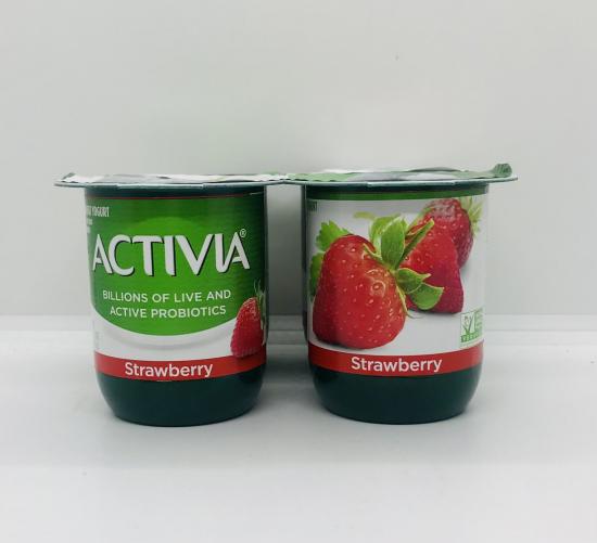 Activia lowfat strawberry yogurt 113g x 4