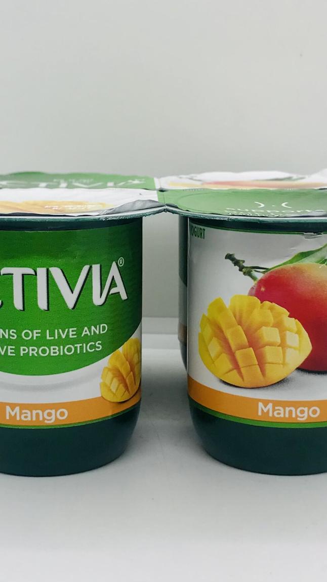 Activia lowfat Mango yogurt 113g x 4