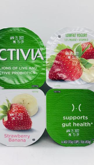 Activia lowfat Strawberry - banana yogurt 113g x 4