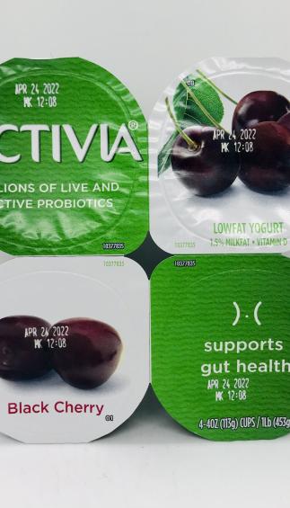 Activia lowfat Black cherry yogurt 113g x 4