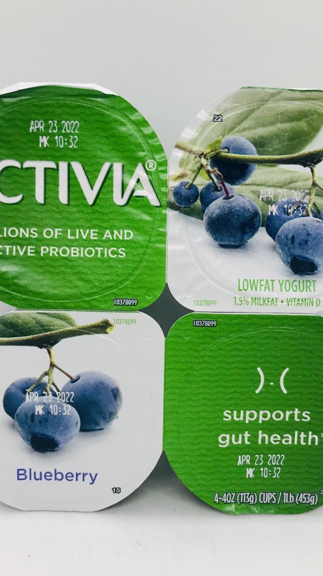 Activia lowfat blueberry yogurt 113g x 4