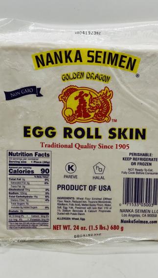 Golden Dragon Egg Roll Skin 680g.