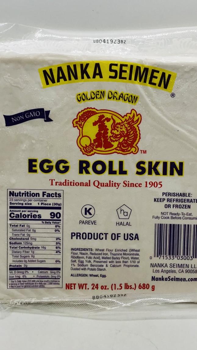 Golden Dragon Egg Roll Skin 680g.