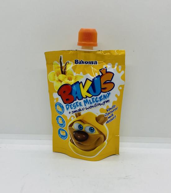 Bakoma Bakus vanilla flavoured milk dessert 80g.