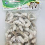 Raw Fresh Frozen Peeled & Deveined Tail-On Shrimps-IQF 908g