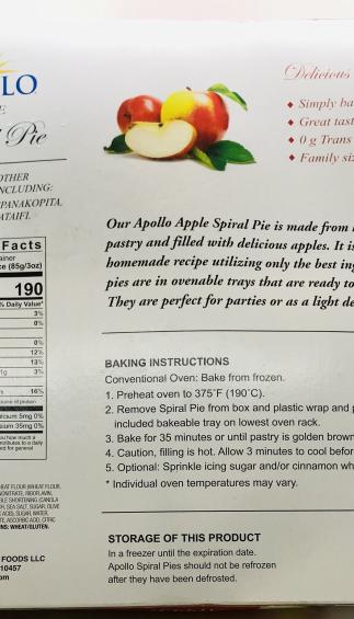 Apollo Spiral Pie Apple 850g.