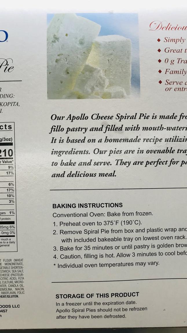 Apollo Spiral Pie Cheese 850g.