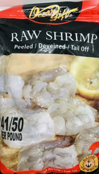 Ocean Gift Raw Shrimp Peeled Deveined Tail Off 907g