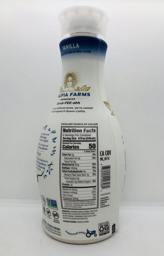 Califia farms Vanilla Almondmilk 1.5QT