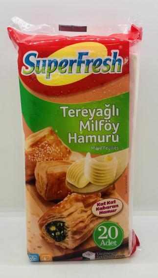 SuperFresh Frozen Dough w. Butter Flour 1000g.