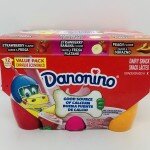 Danonino Dairy Snack Straw/Peach/Straw.banana 12Pk