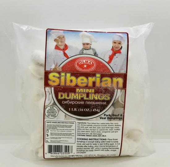 Olma Siberian Mini Dumplings Pork, Beef, & Veal 454g