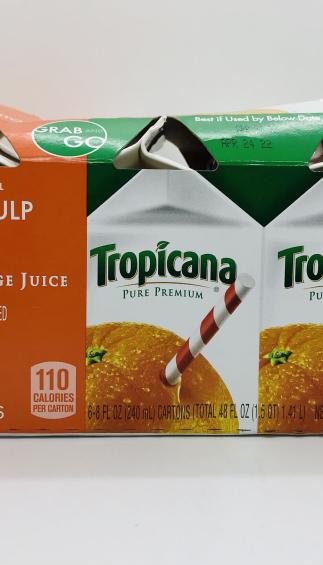 Tropicana pure premium 100% orange juice 6pcs