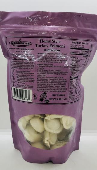 Kosher'us Home Style Pelmeni Turkey Ready To Cook 1lb