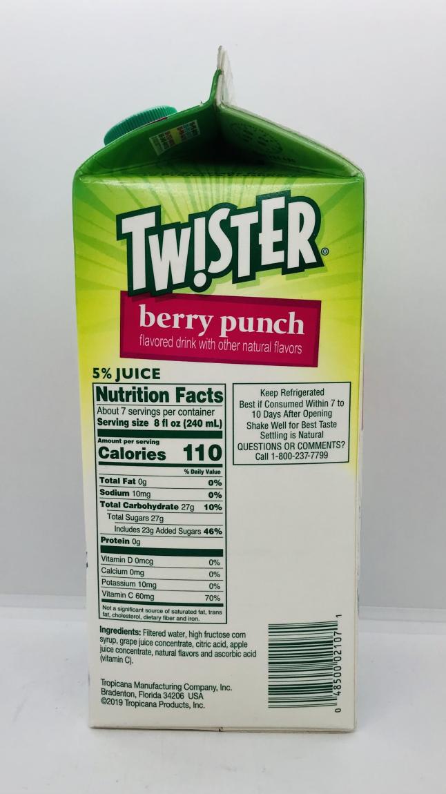 Twister berry punch 1.75L