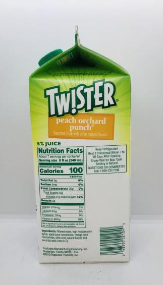 Twister peach orchard punch 1.75L